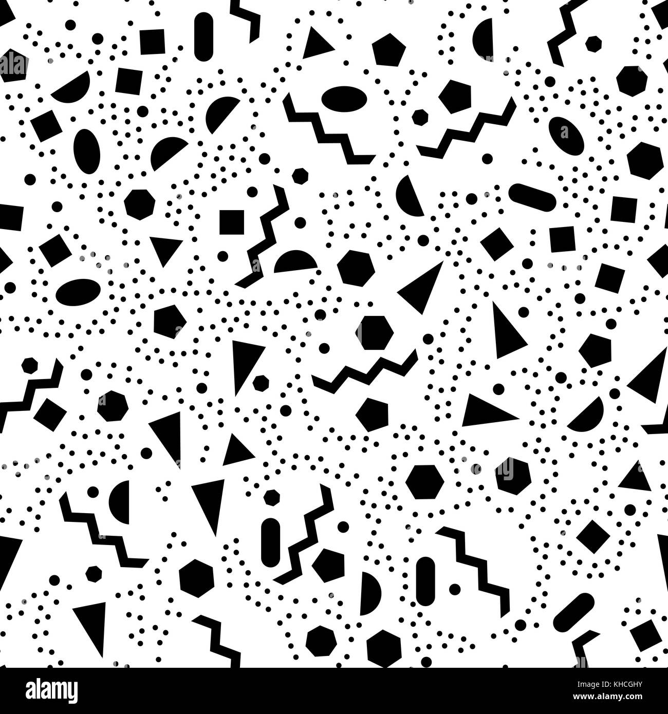 Géométrique noir motif transparent sur fond blanc Illustration de Vecteur