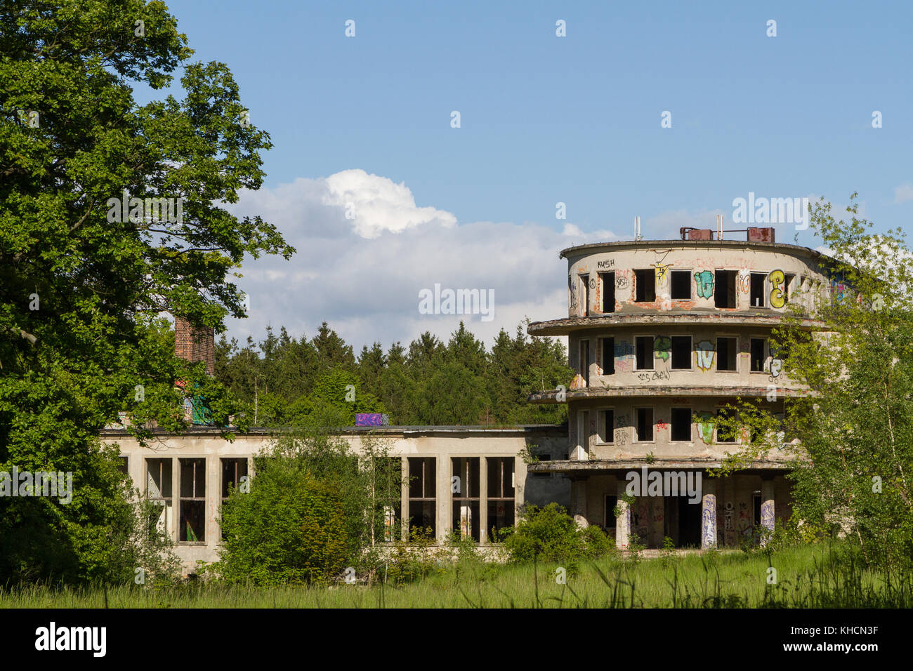 Ruine Fritz Heckert Heim Gernrode Banque D'Images
