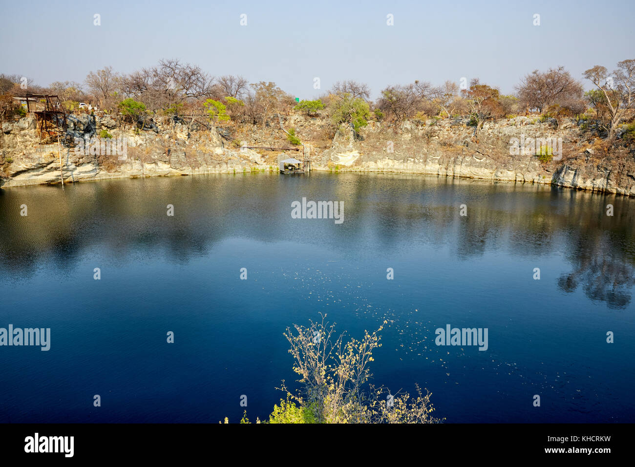 Otjikoto Lake près de Tsumeb, Namibie, Afrique Banque D'Images