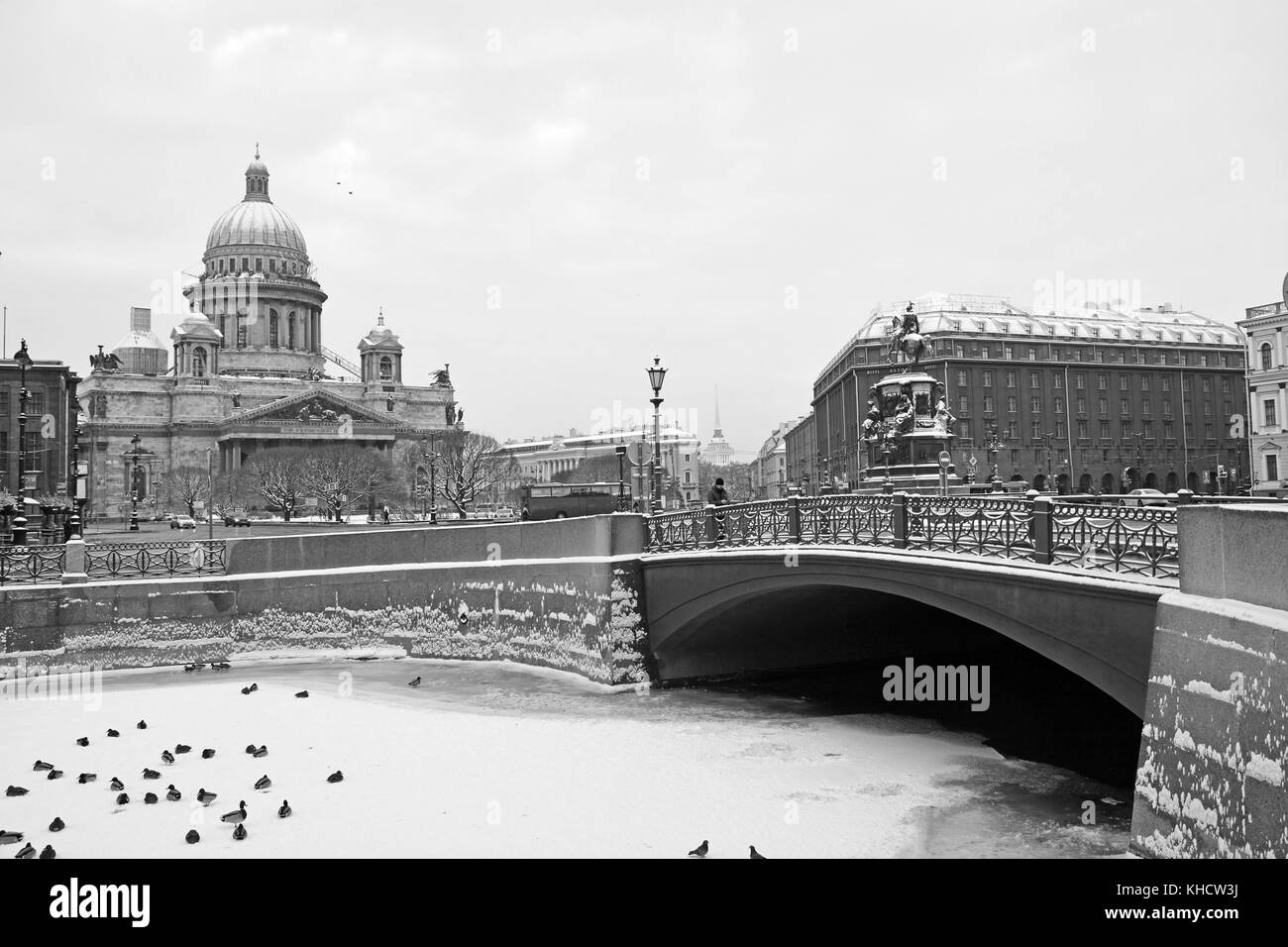 Saint-Pétersbourg, Russie- 25 janvier : la célèbre cathédrale St Isaac., le symbole de saint-petersburg City le 25 janvier 2015 à Saint-Pétersbourg, Russie Banque D'Images