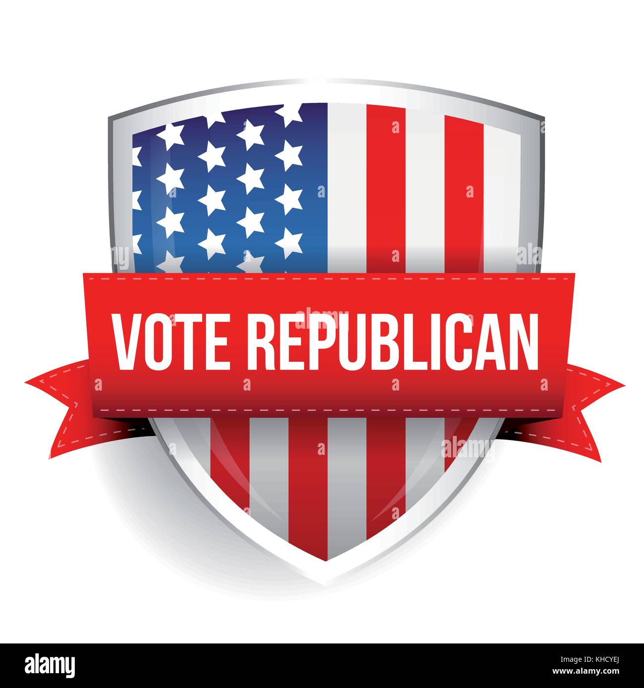 Voter républicain shield usa flag Illustration de Vecteur
