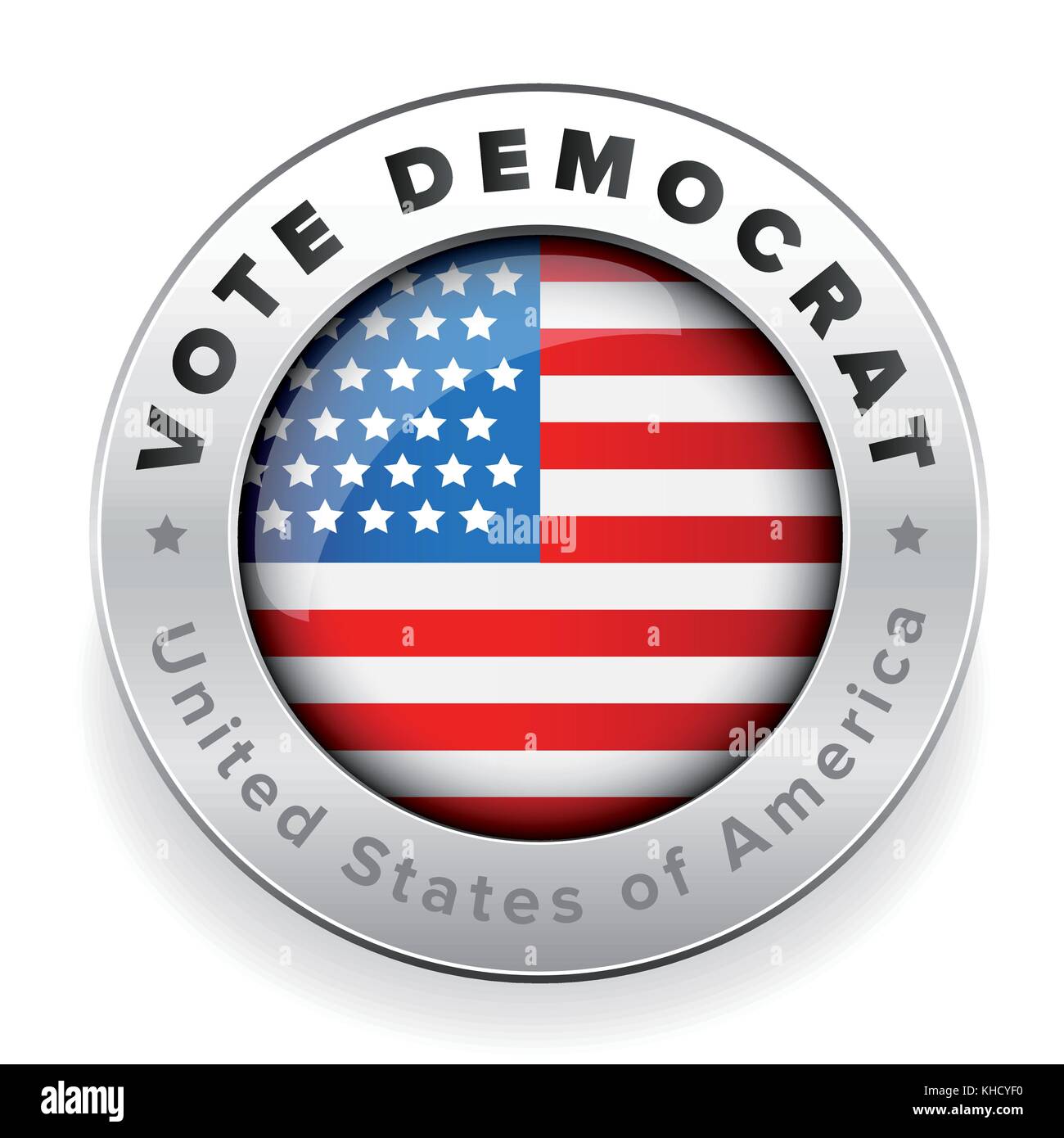 Voter républicain de badge drapeau usa Illustration de Vecteur