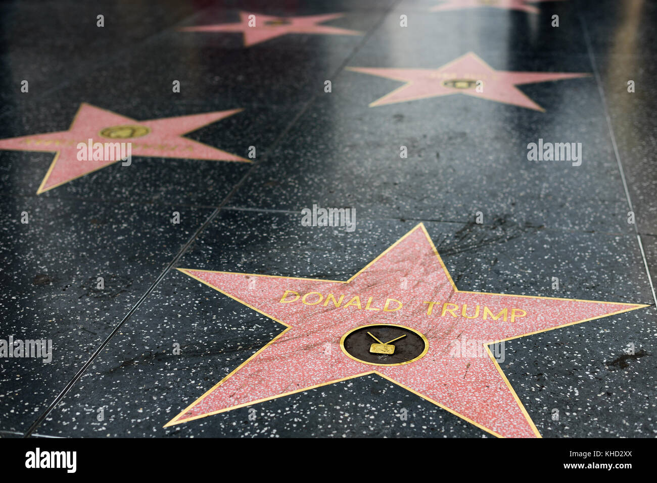 HOLLYWOOD, CA - 06 DÉCEMBRE : la star de Donald Trump sur le Hollywood Walk of Fame à Hollywood, Californie, le 6 décembre 2016. Banque D'Images