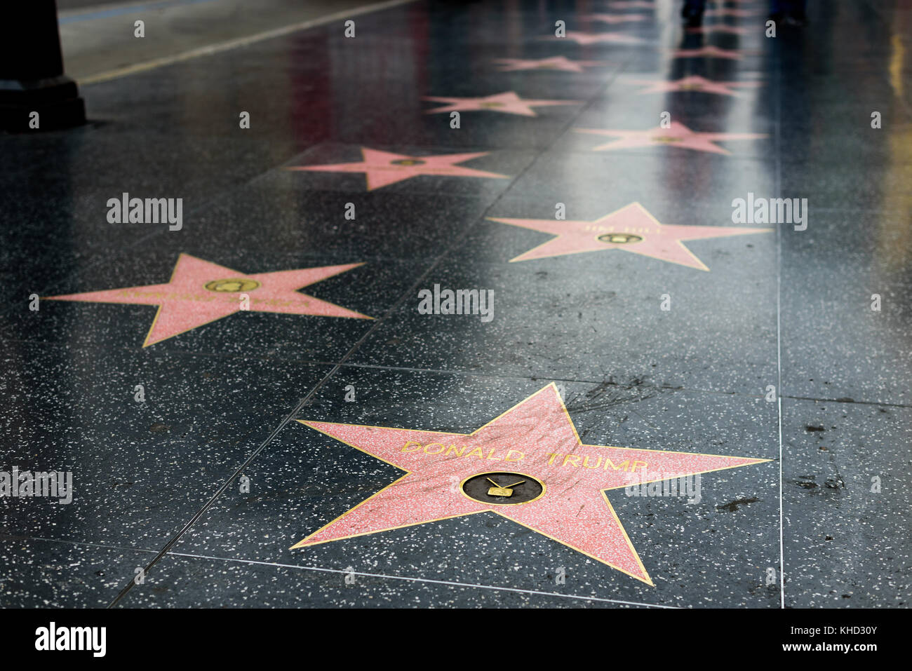 HOLLYWOOD, CA - 06 DÉCEMBRE : la star de Donald Trump sur le Hollywood Walk of Fame à Hollywood, Californie, le 6 décembre 2016. Banque D'Images