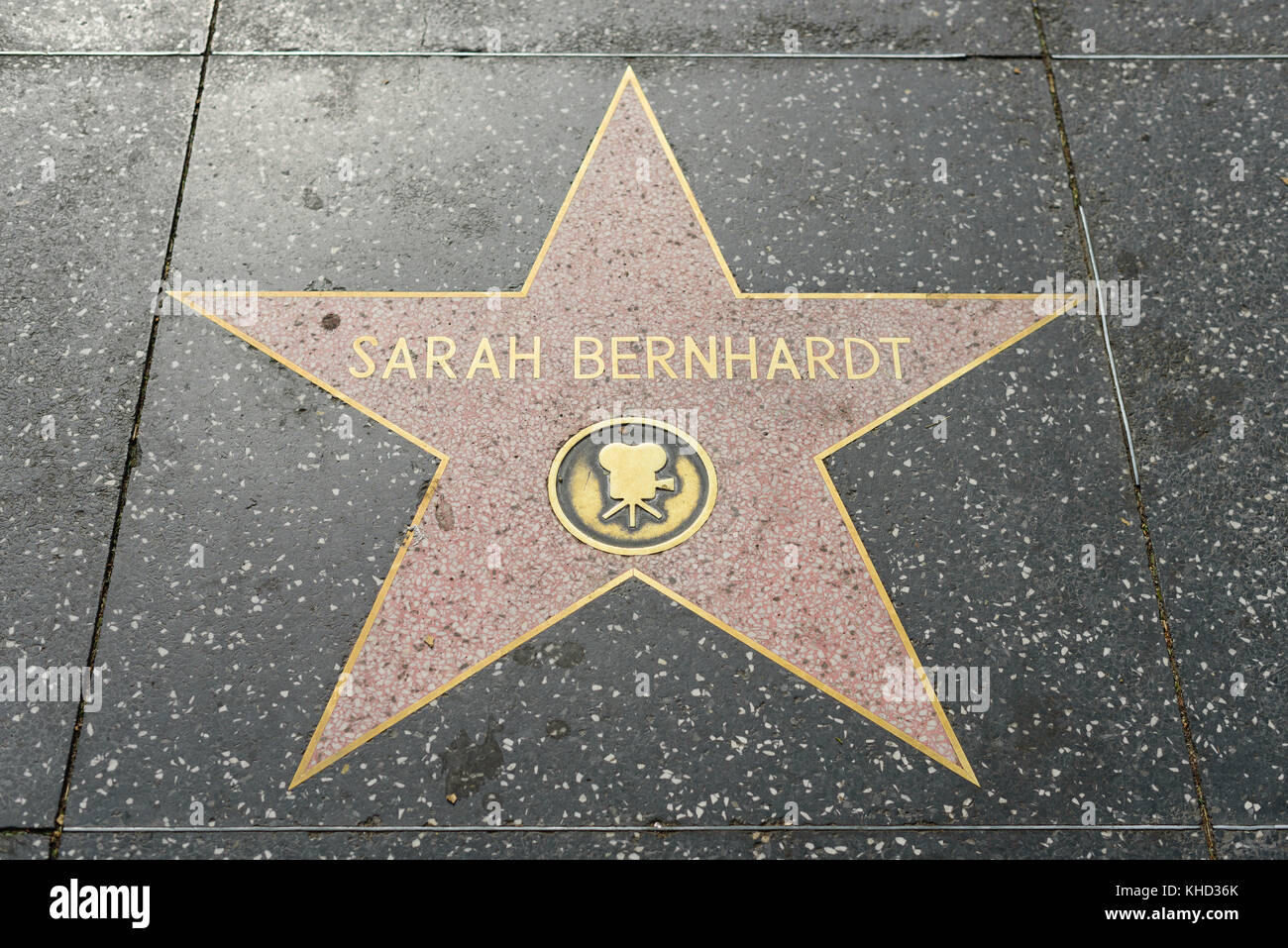 HOLLYWOOD, CA - DÉCEMBRE 06 : Sarah Bernhardt star sur le Hollywood Walk of Fame à Hollywood, Californie, le 6 décembre 2016. Banque D'Images