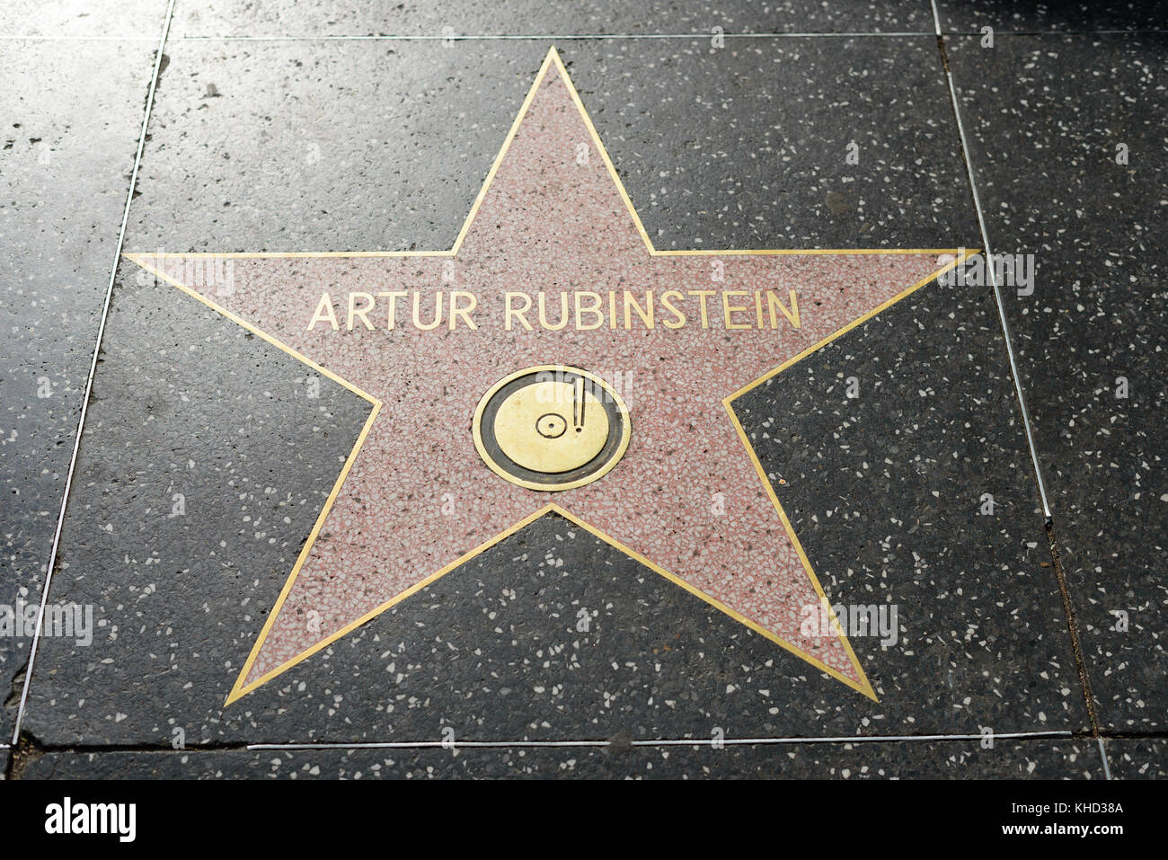 HOLLYWOOD, CA - DÉCEMBRE 06 : Artur Rubinstein star sur le Hollywood Walk of Fame à Hollywood, Californie, le 6 décembre 2016. Banque D'Images