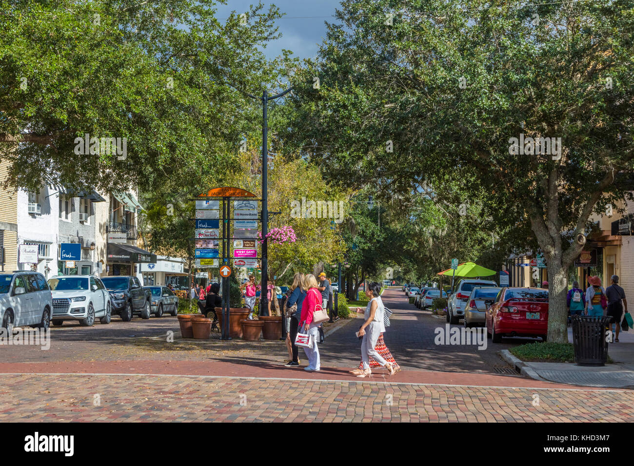 Park Avenue à Winter Park Florida États-Unis Banque D'Images