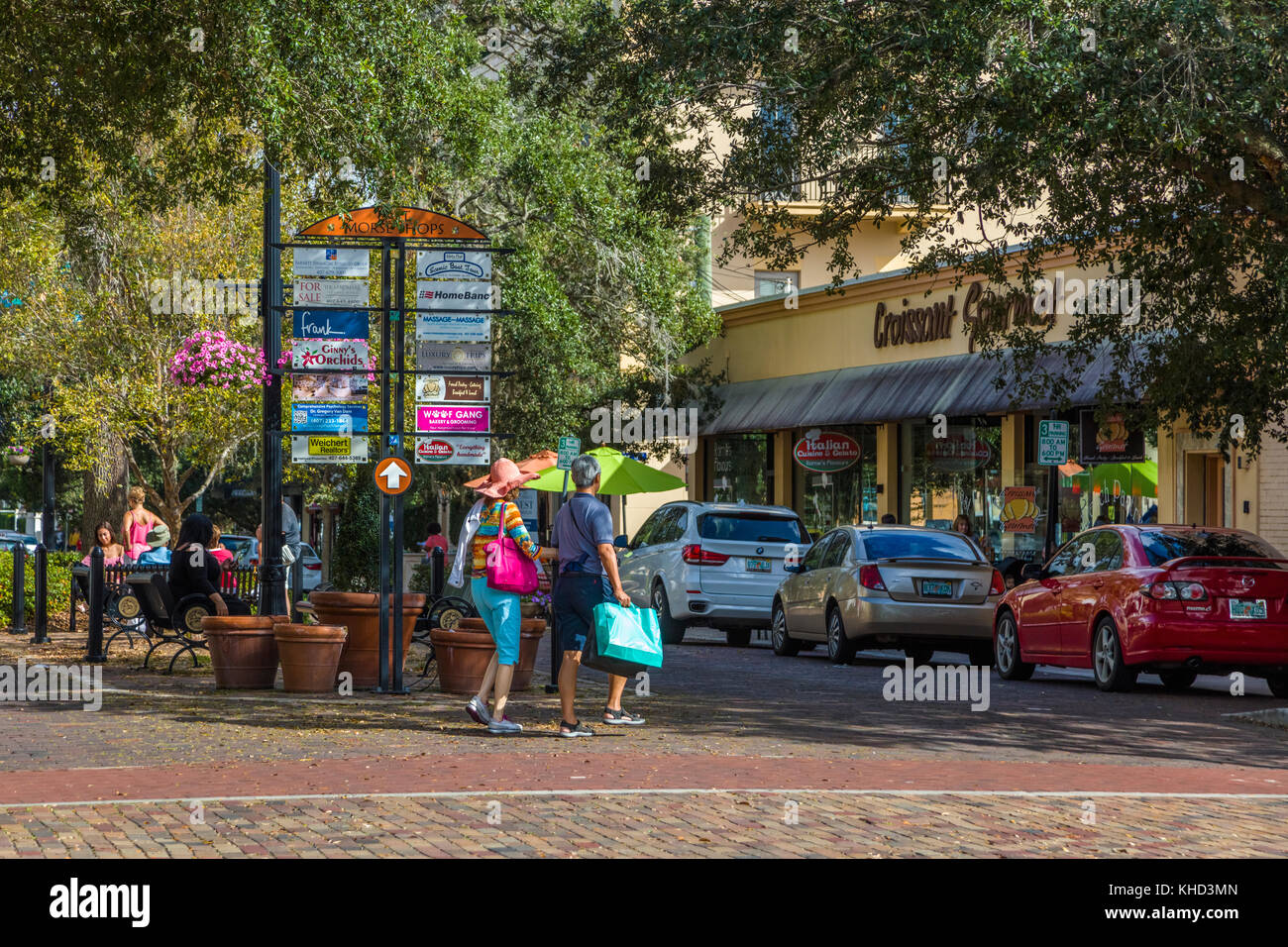 Park Avenue à Winter Park Florida États-Unis Banque D'Images