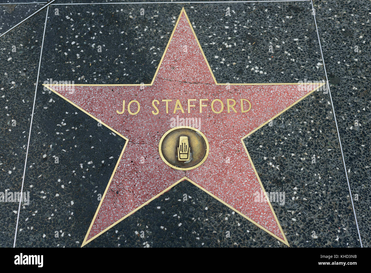 HOLLYWOOD, CA - DÉCEMBRE 06 : JO Stafford star sur le Hollywood Walk of Fame à Hollywood, Californie, le 6 décembre 2016. Banque D'Images