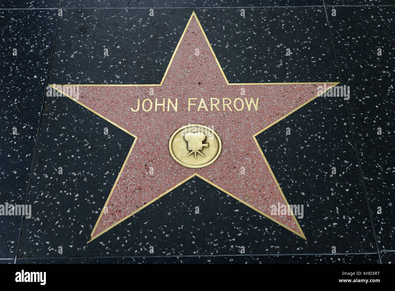 HOLLYWOOD, CA - 06 DÉCEMBRE : la star John Farrow sur le Hollywood Walk of Fame à Hollywood, Californie, le 6 décembre 2016. Banque D'Images