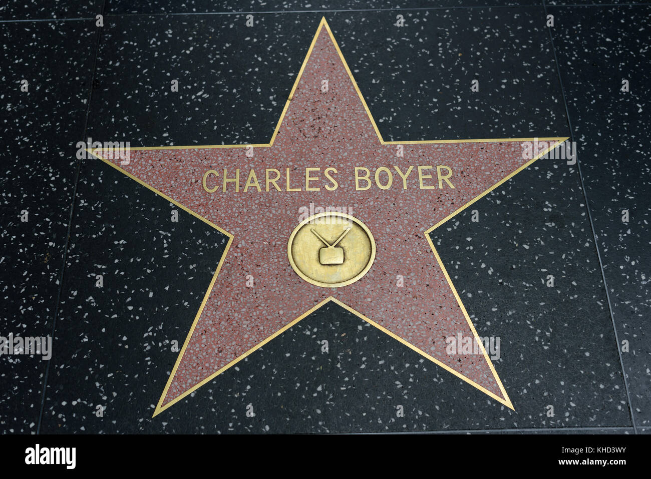 HOLLYWOOD, CA - 06 DÉCEMBRE : l'étoile Charles Boyer sur le Hollywood Walk of Fame à Hollywood, Californie, le 6 décembre 2016. Banque D'Images