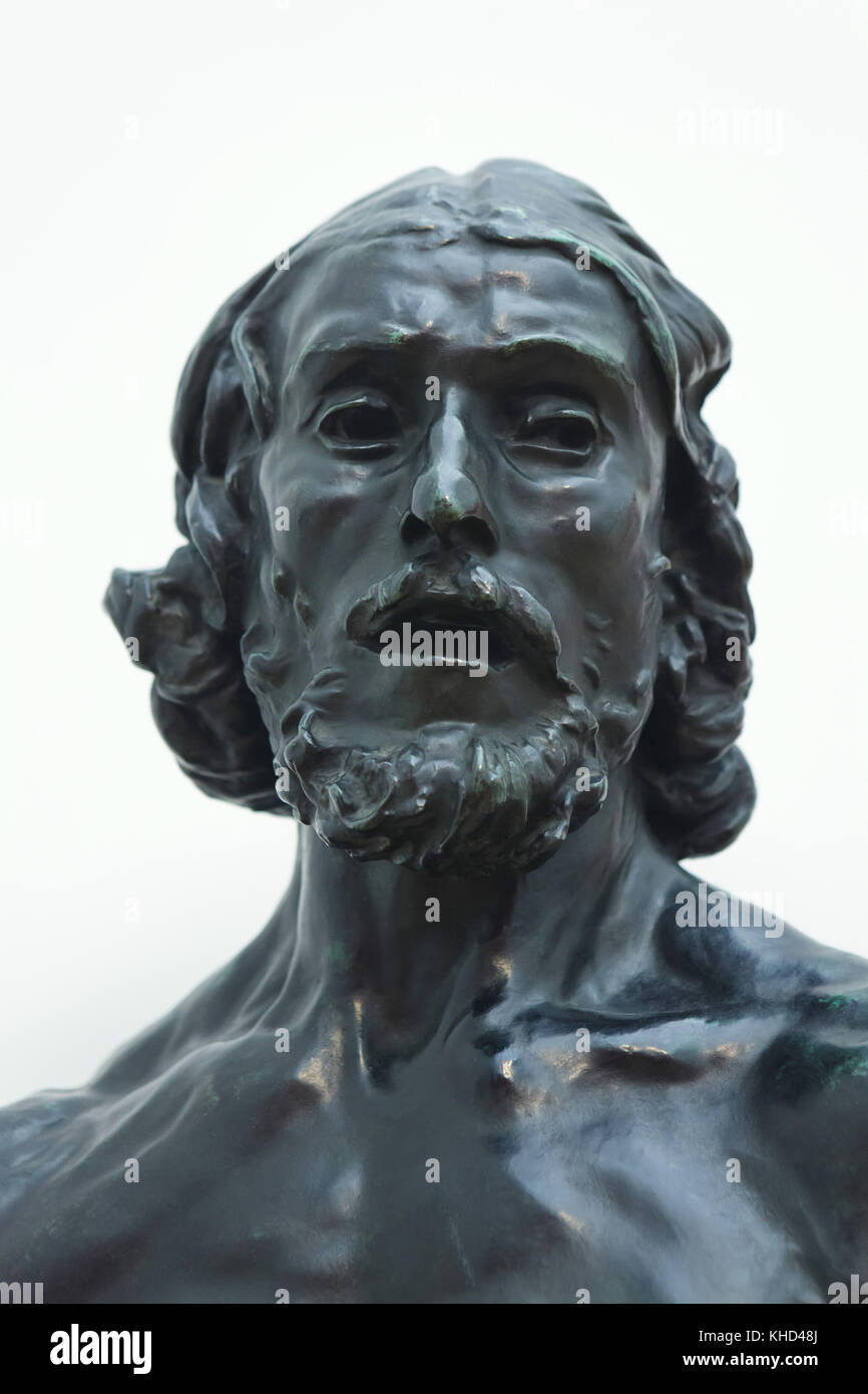 Saint Jean le Baptiste. Détail de la statue en bronze "Jean le Baptiste prêche ' (1878) par le sculpteur français Auguste Rodin au Musée des beaux-arts (Musée des beaux-arts) à Leipzig, Saxe, Allemagne. Banque D'Images Saint Jean le Baptiste. Détail de la statue en bronze "Jean le Baptiste prêche ' (1878) par le sculpteur français Auguste Rodin au Musée des beaux-arts (Musée des beaux-arts) à Leipzig, Saxe, Allemagne. Banque D'Images