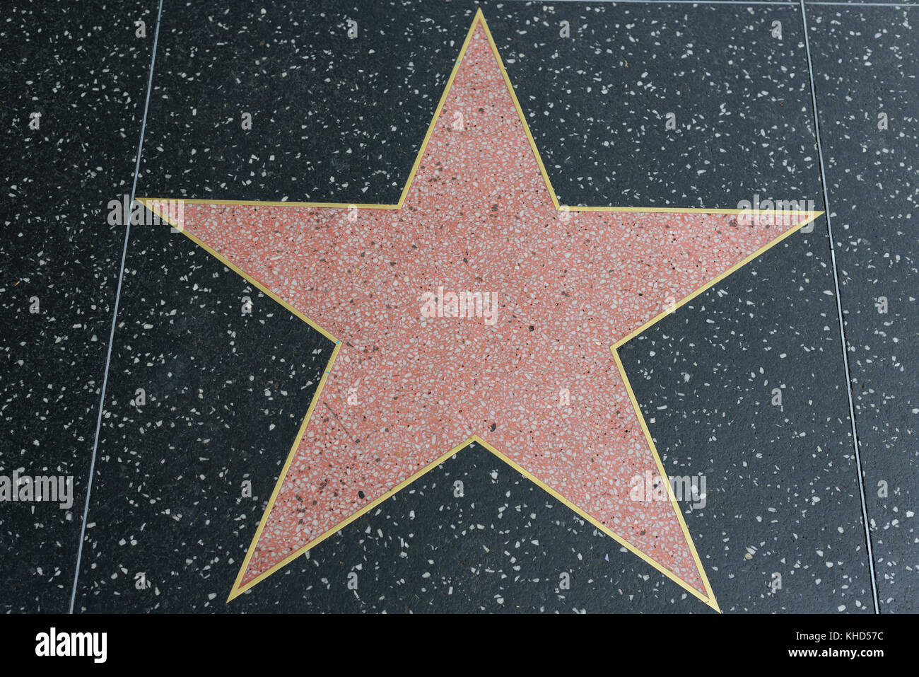 HOLLYWOOD, CA - DÉCEMBRE 06 : étoile vide sur le Hollywood Walk of Fame à Hollywood, Californie, le 6 décembre 2016. Banque D'Images