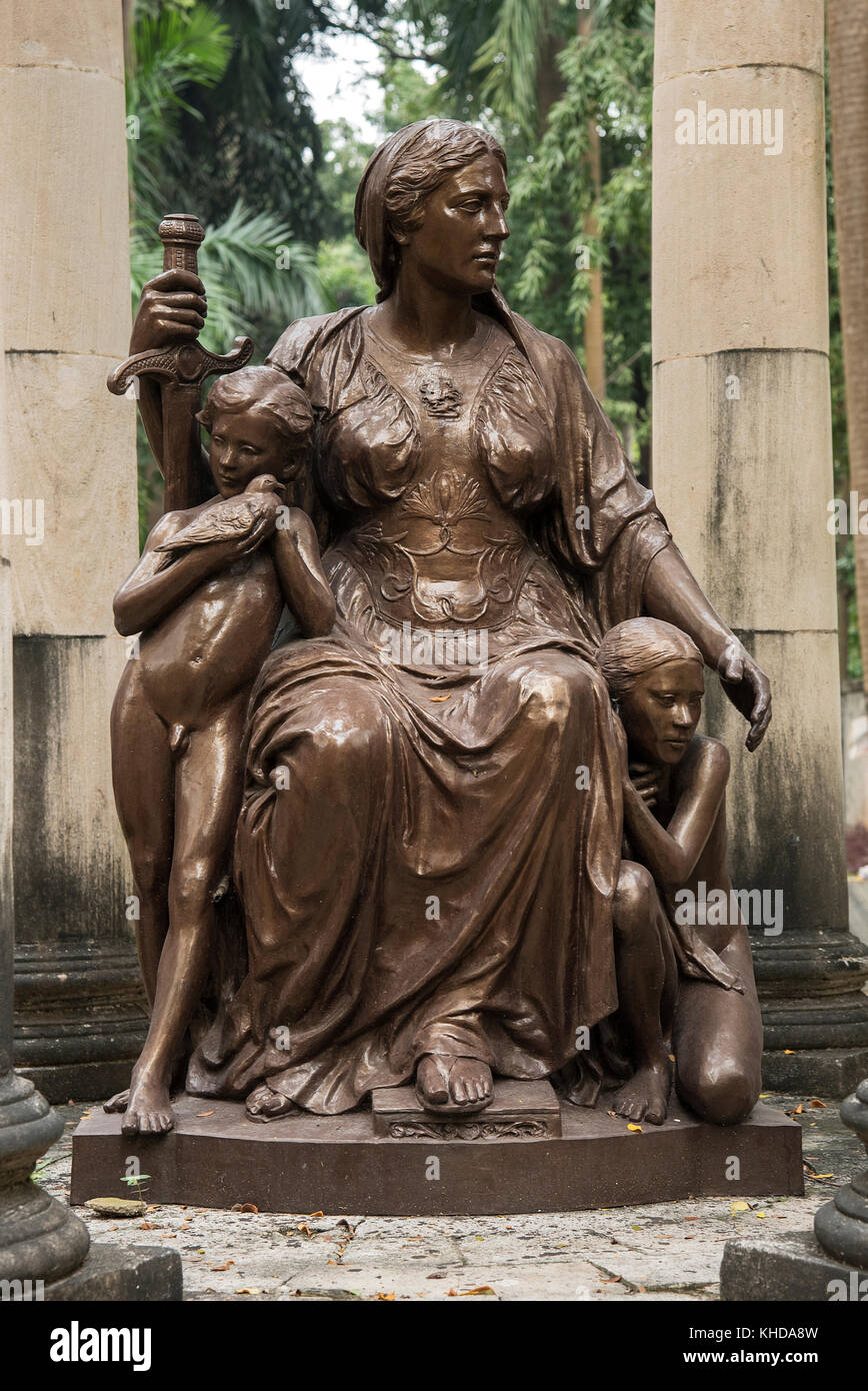 L'image de la statue de la reine Victoria à Veermata Jijabai Bhonsle udyan à Mumbai, Inde Banque D'Images