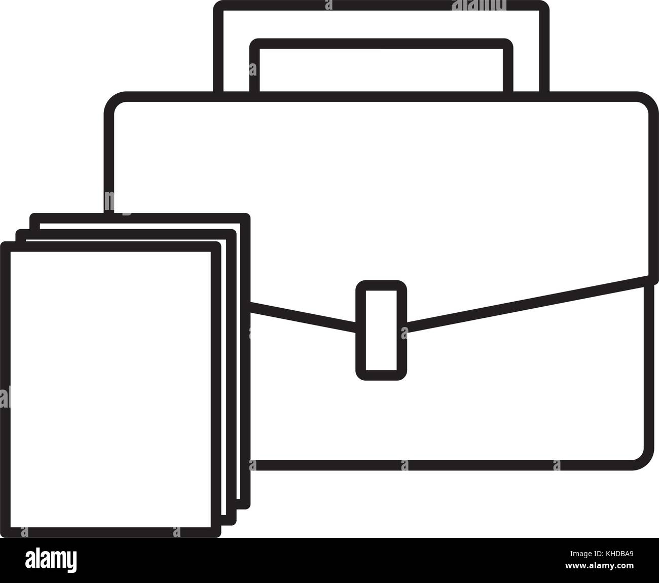 Porte-documents et documents Illustration de Vecteur