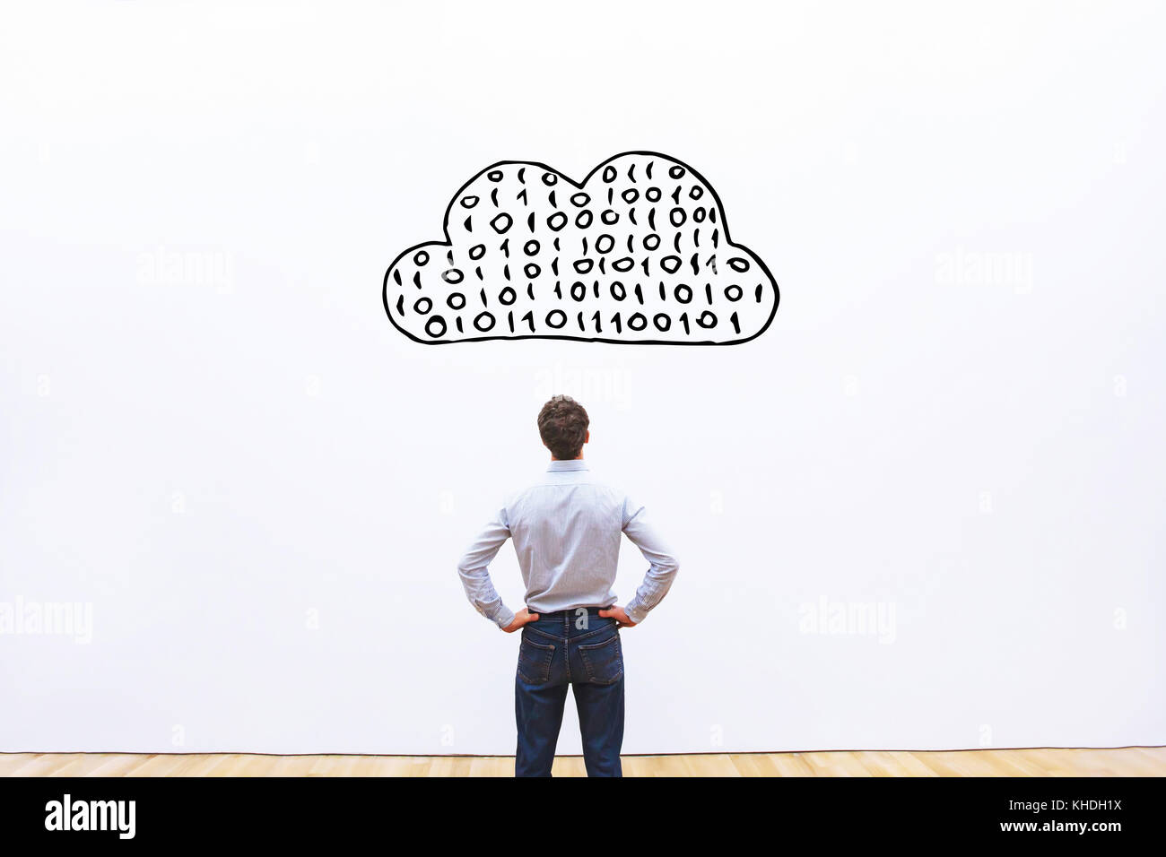 Le concept de cloud computing Banque D'Images