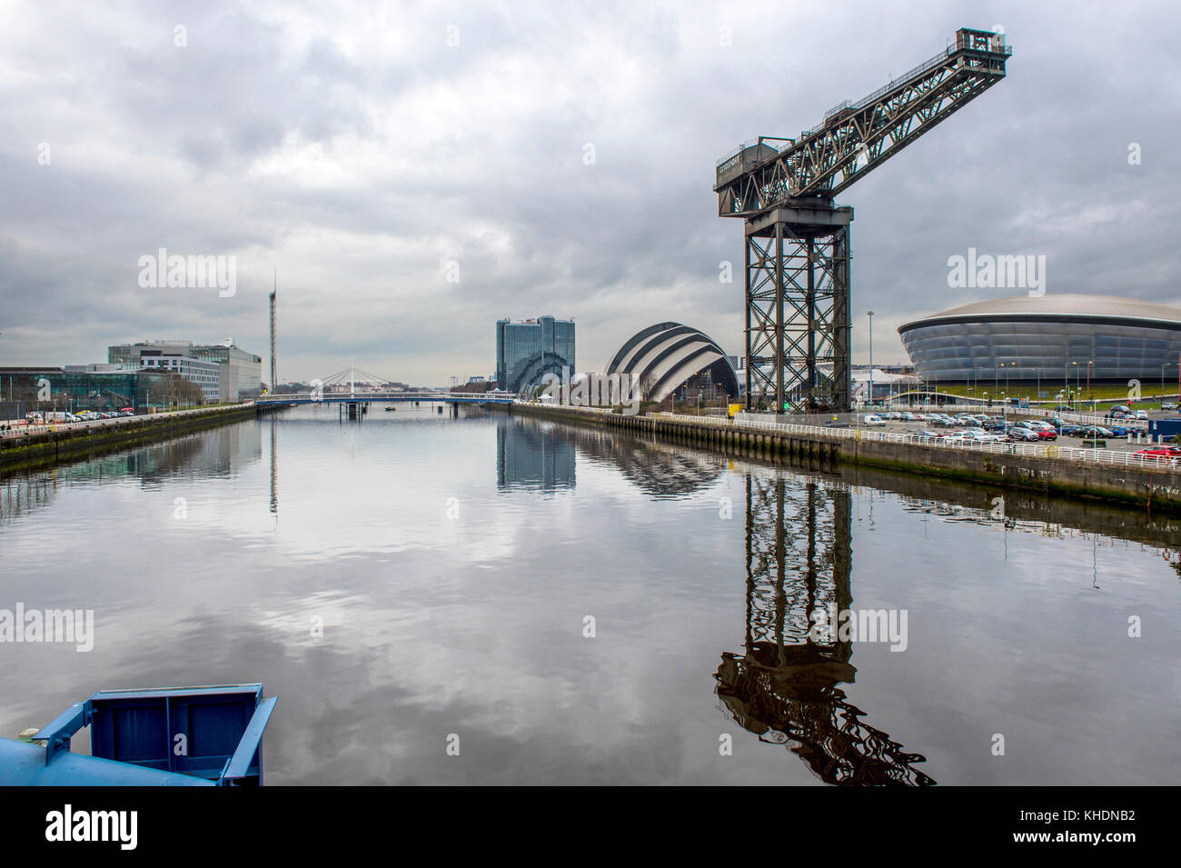 Royaume-uni, Ecosse, GLASGOW, CLYDE RIVER, FINNIESTON CRANE Banque D'Images