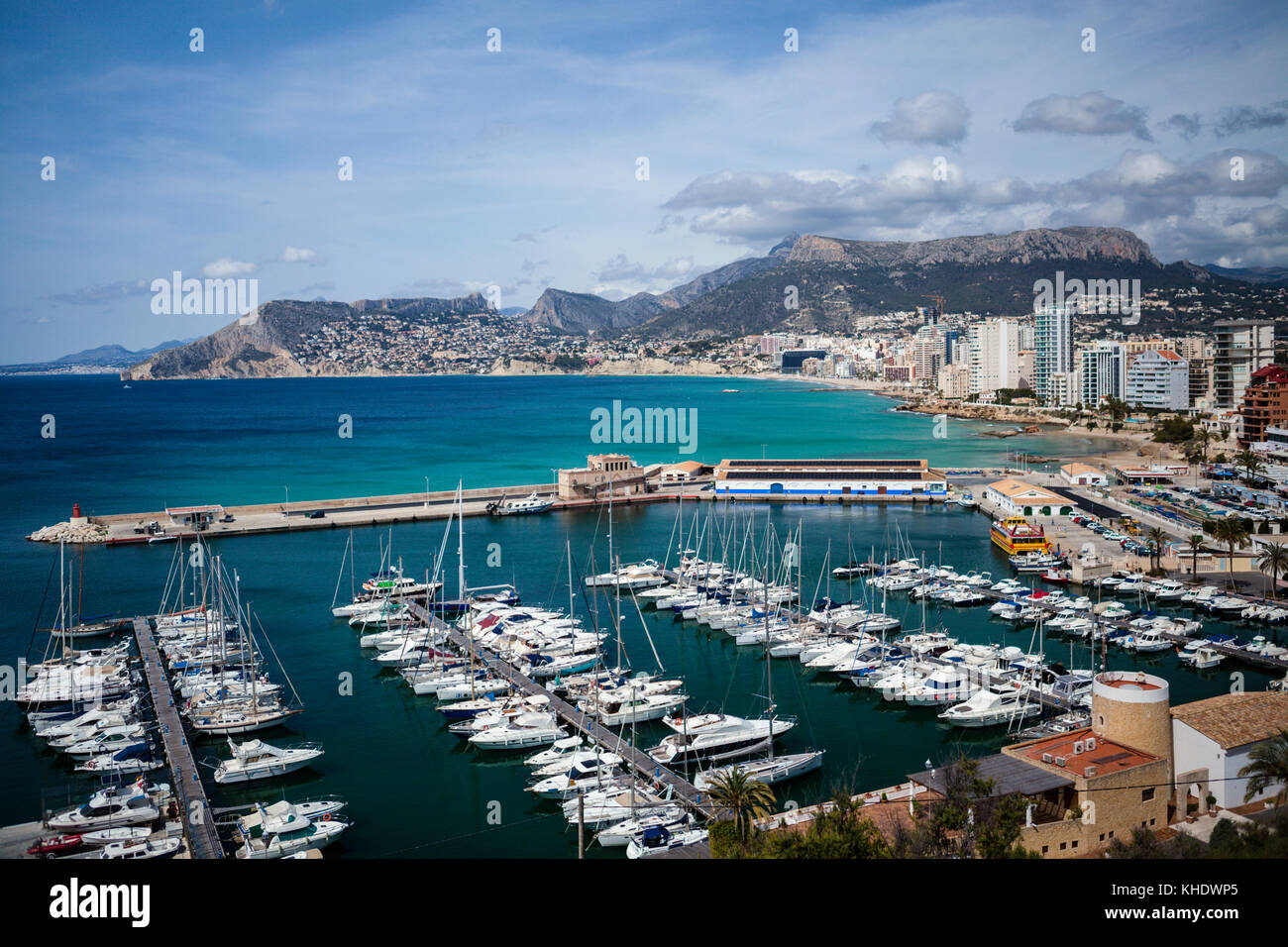 Port de Calpe, Costa Blanca, Espagne Banque D'Images