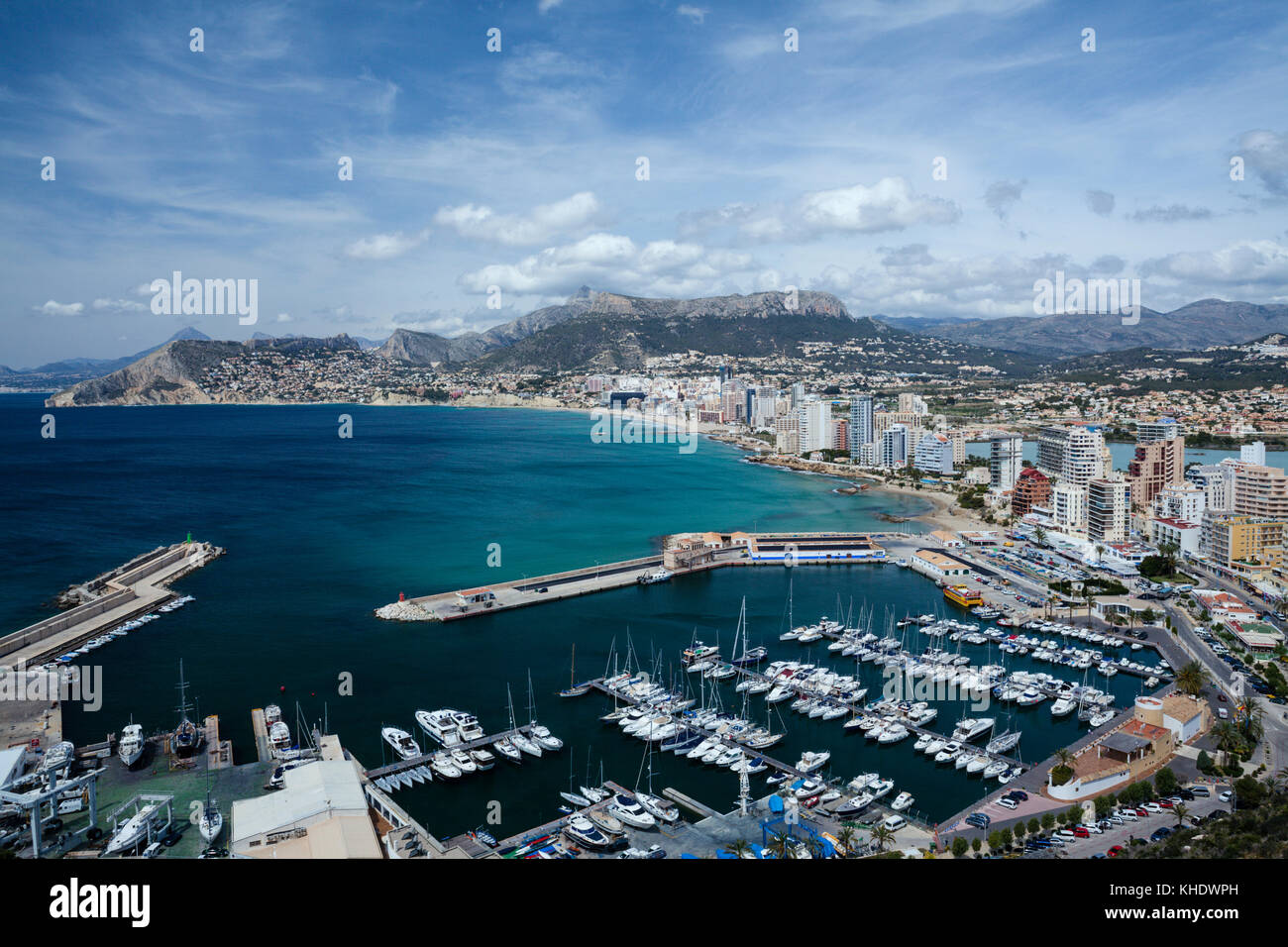 Port de Calpe, Costa Blanca, Espagne Banque D'Images