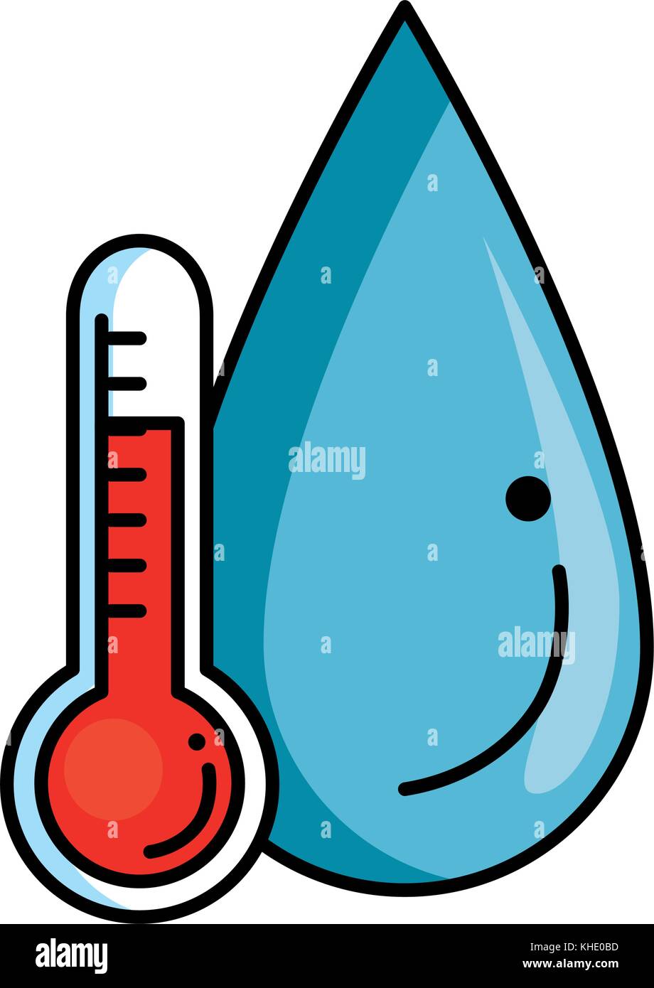 Appareil thermomètre avec de l'eau goutte vector illustration design Illustration de Vecteur