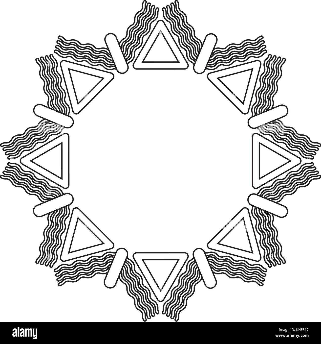 Fond rond avec différentes figures géométriques abstraites thème Image ...
