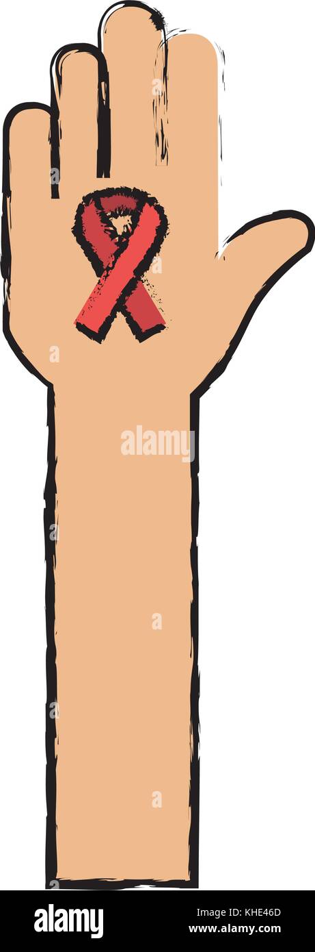 Campagne du ruban avec la main l'icône isolé Illustration de Vecteur