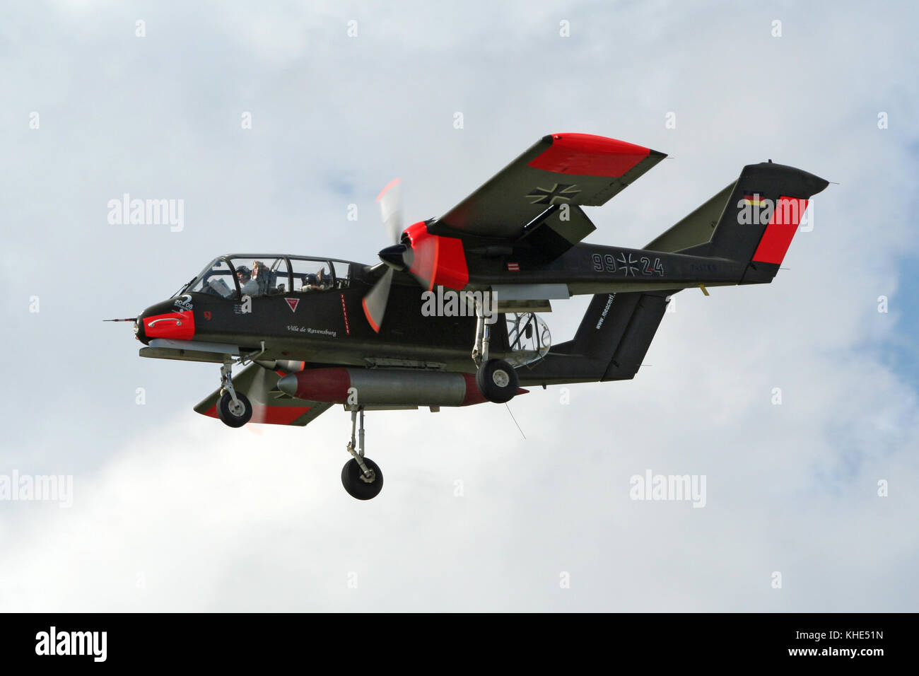 Leeuwarden, Pays-Bas - le 19 juin : rockwell ov-10 bronco attaque légère et avion d'observation en allemand les couleurs de la force aérienne à l'atterrissage à Leeuwarden airbas Banque D'Images