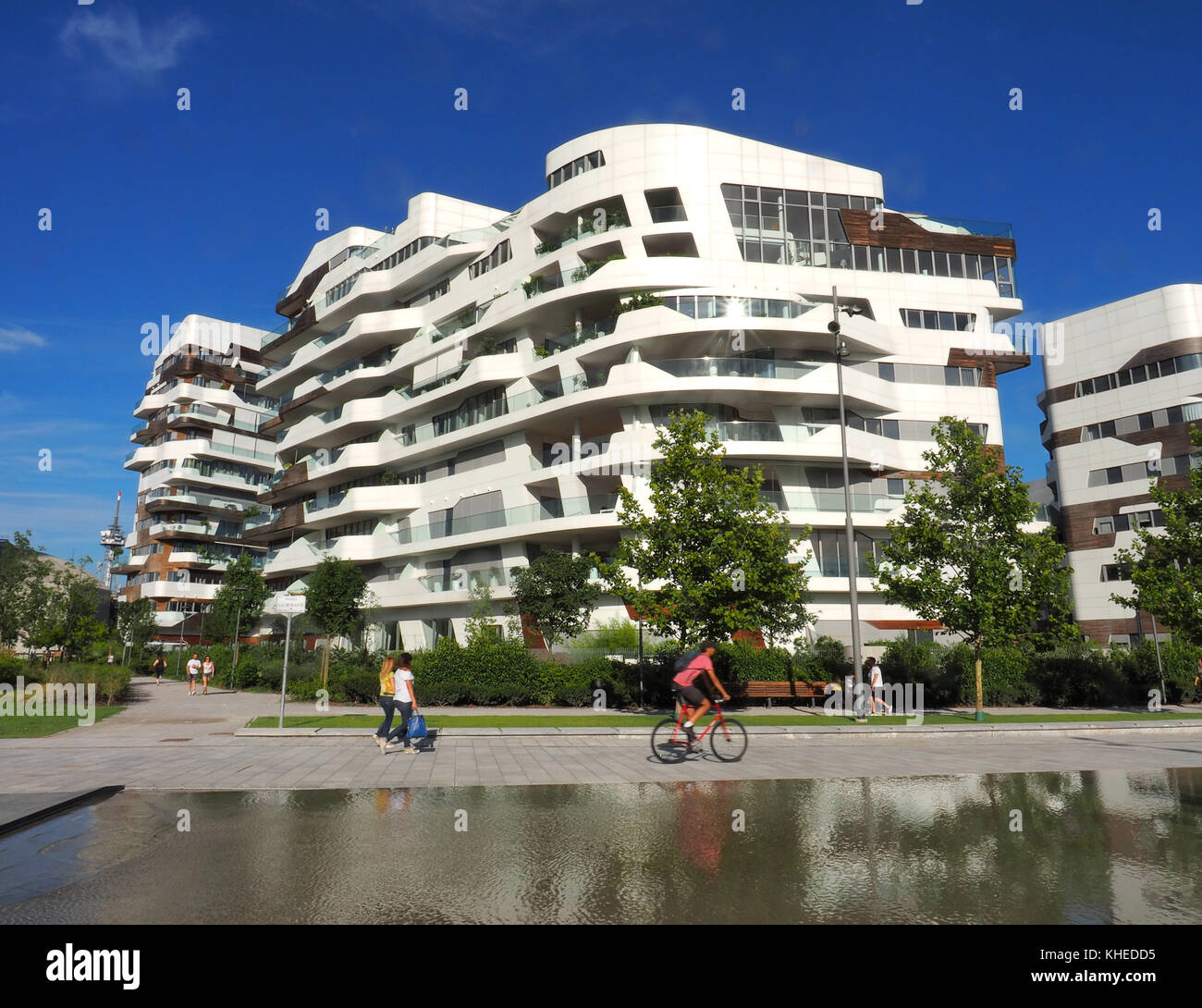 Europe , Italie , Lombardie , Milan , quartier Citylife , bâtiment résidences desgned par Zaha Hadid Banque D'Images