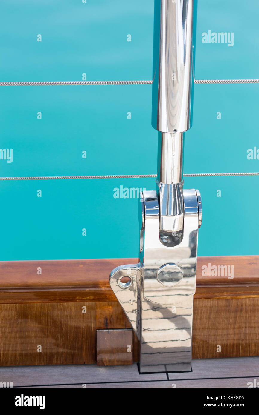 De l'extérieur d'un bateau à voile dans le port de Zante Banque D'Images