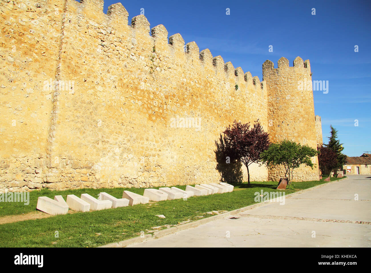 Mur d'Uruena, Valladolid, Castilla y Leon, Espagne Banque D'Images