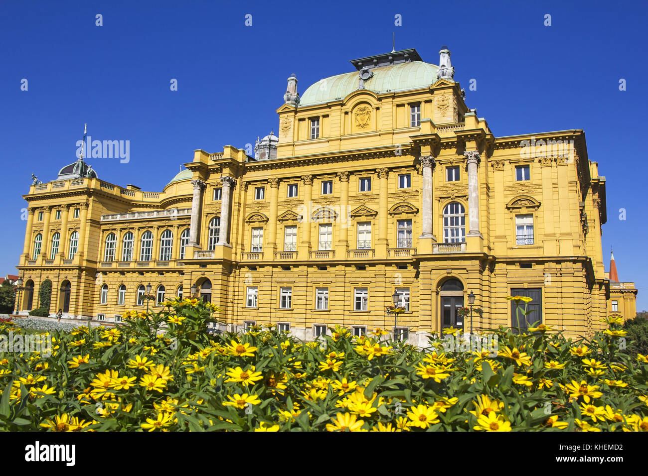 Théâtre national croate à Zagreb, Croatie Banque D'Images