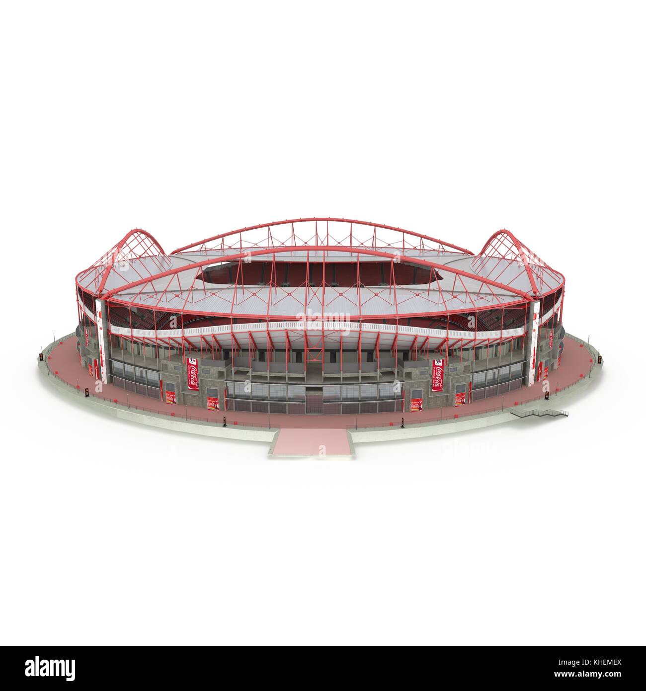 Stadium Estadio da Luz isolated on white 3d illustration Banque D'Images
