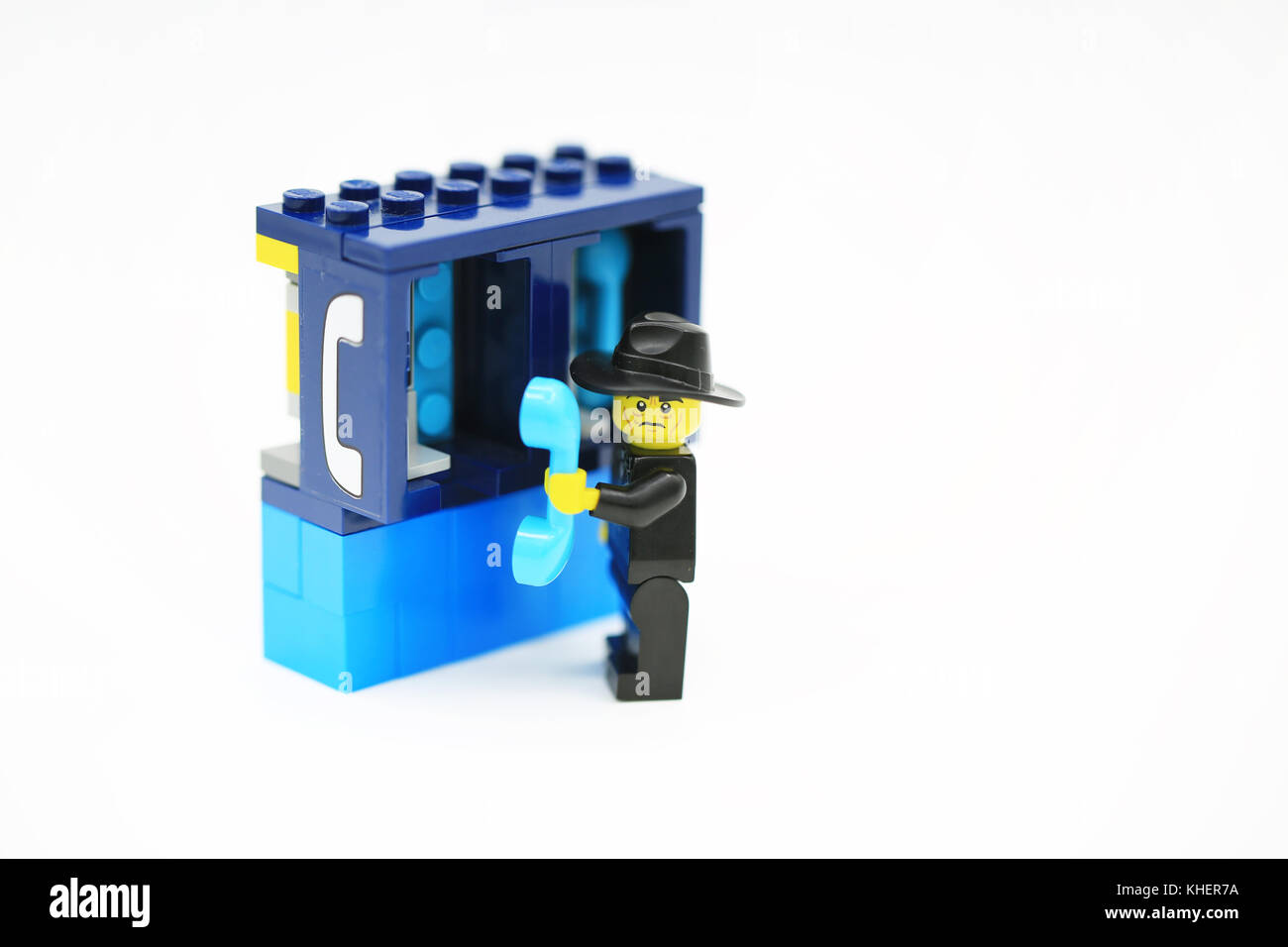 HONG KONG ; NOV 1 : lego playmobil - 5116 - moto avec l'ensemble de lego city à Hong Kong le 1 novembre 2017. Une ligne de Lego sont populaires mais de jouets de construction en plastique Banque D'Images