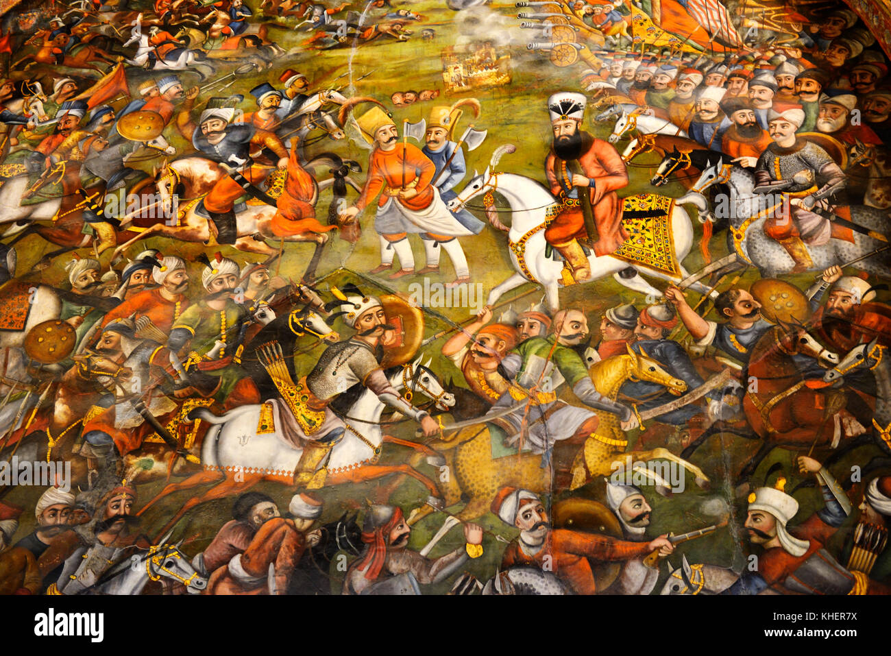 Fresque, bataille de Chaldiran ou Chaldiran contre le sultan ottoman