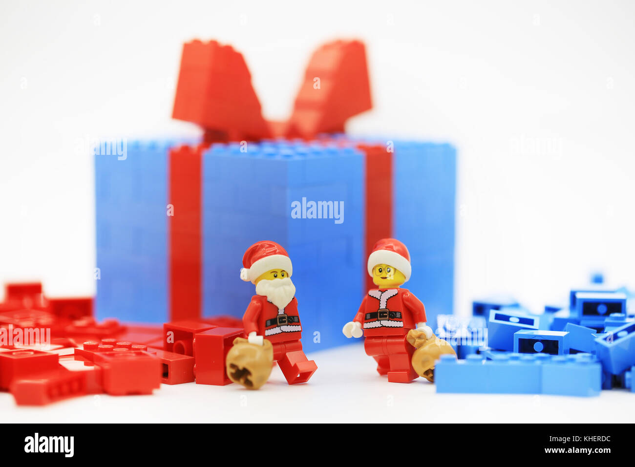 Boîte cadeau Noël lego Photo Stock - Alamy