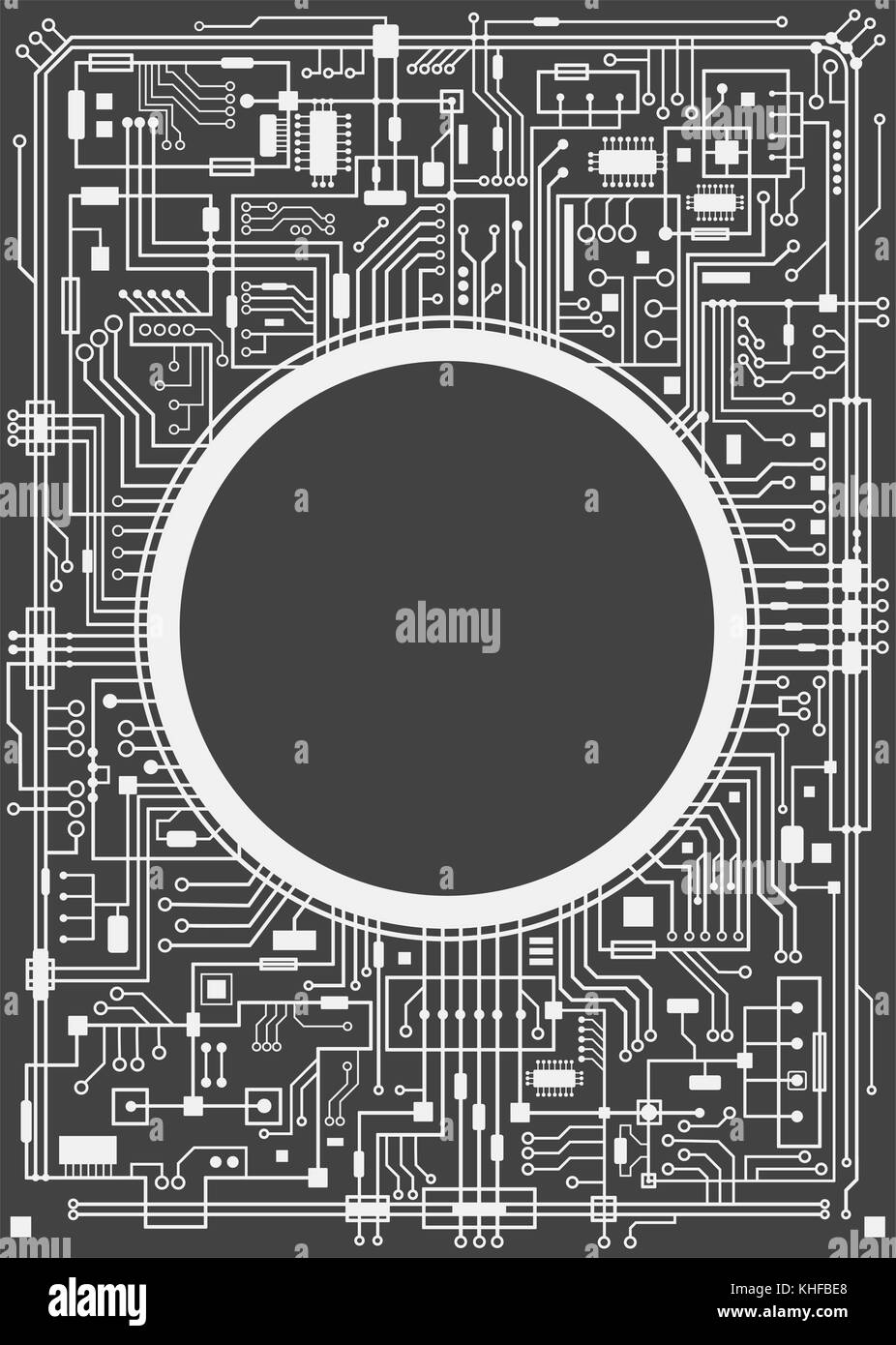 Fond numérique chipsset Illustration de Vecteur