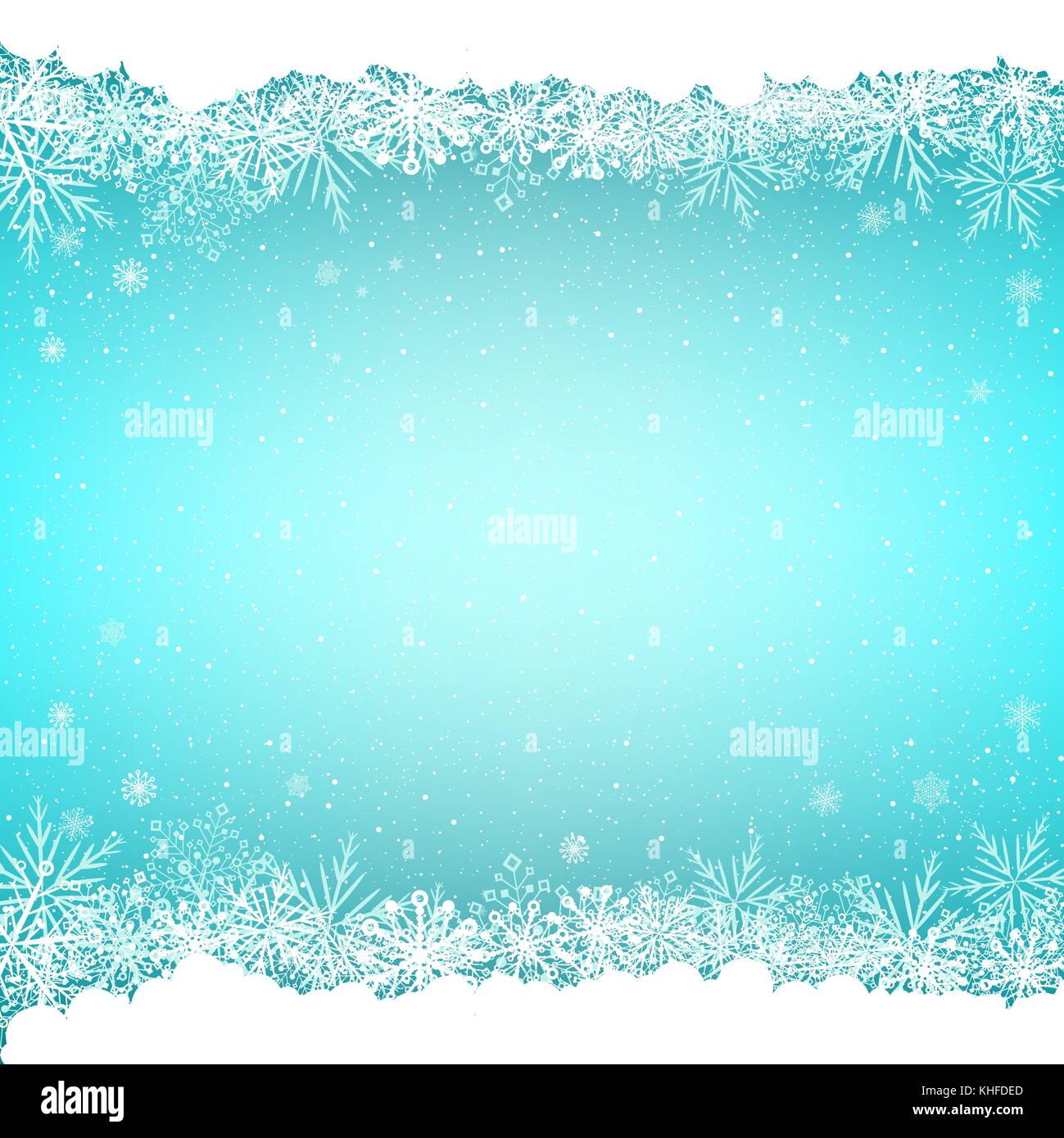 La neige fond bleu et snoweflakes Illustration de Vecteur