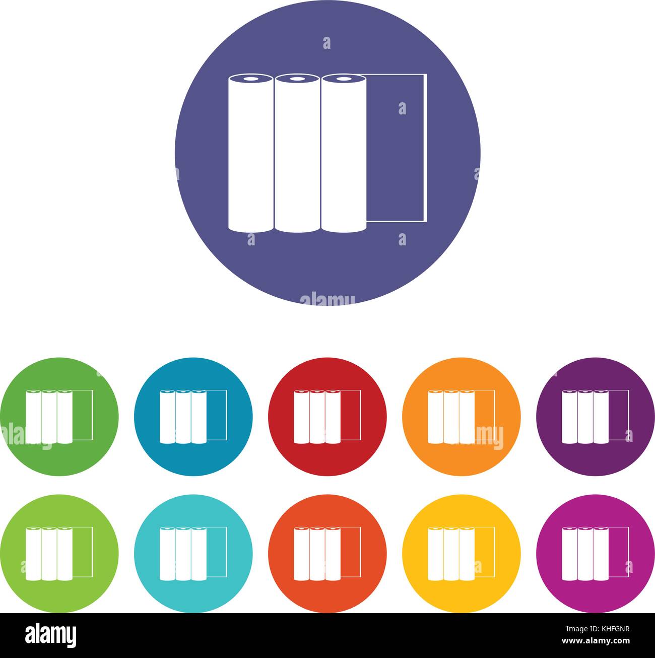 Gros rouleaux de papier Banque d'images vectorielles - Alamy