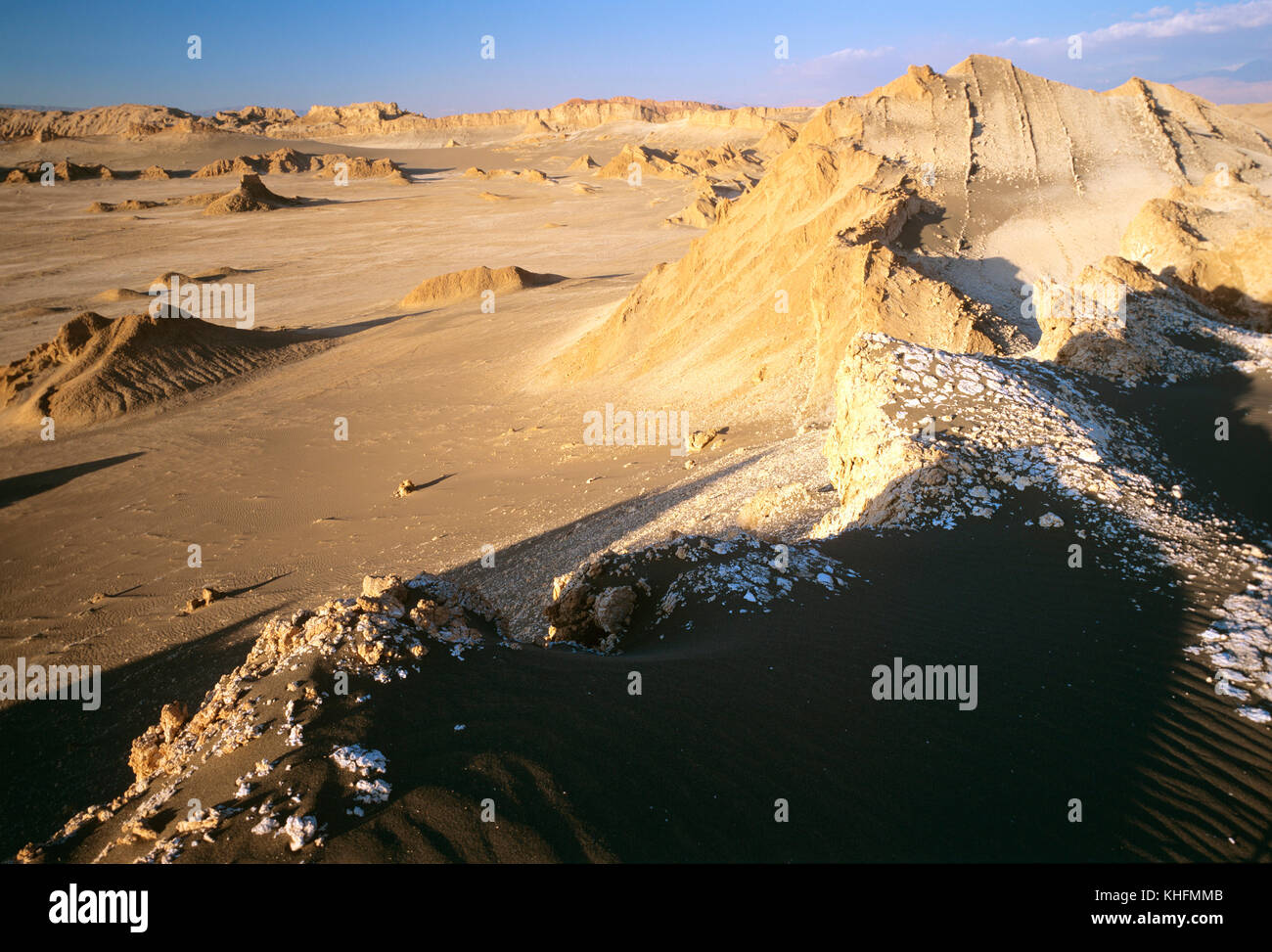 Valle de la Luna, la réserve nationale Los Flamencos, Désert d'Atacama, Chili Banque D'Images