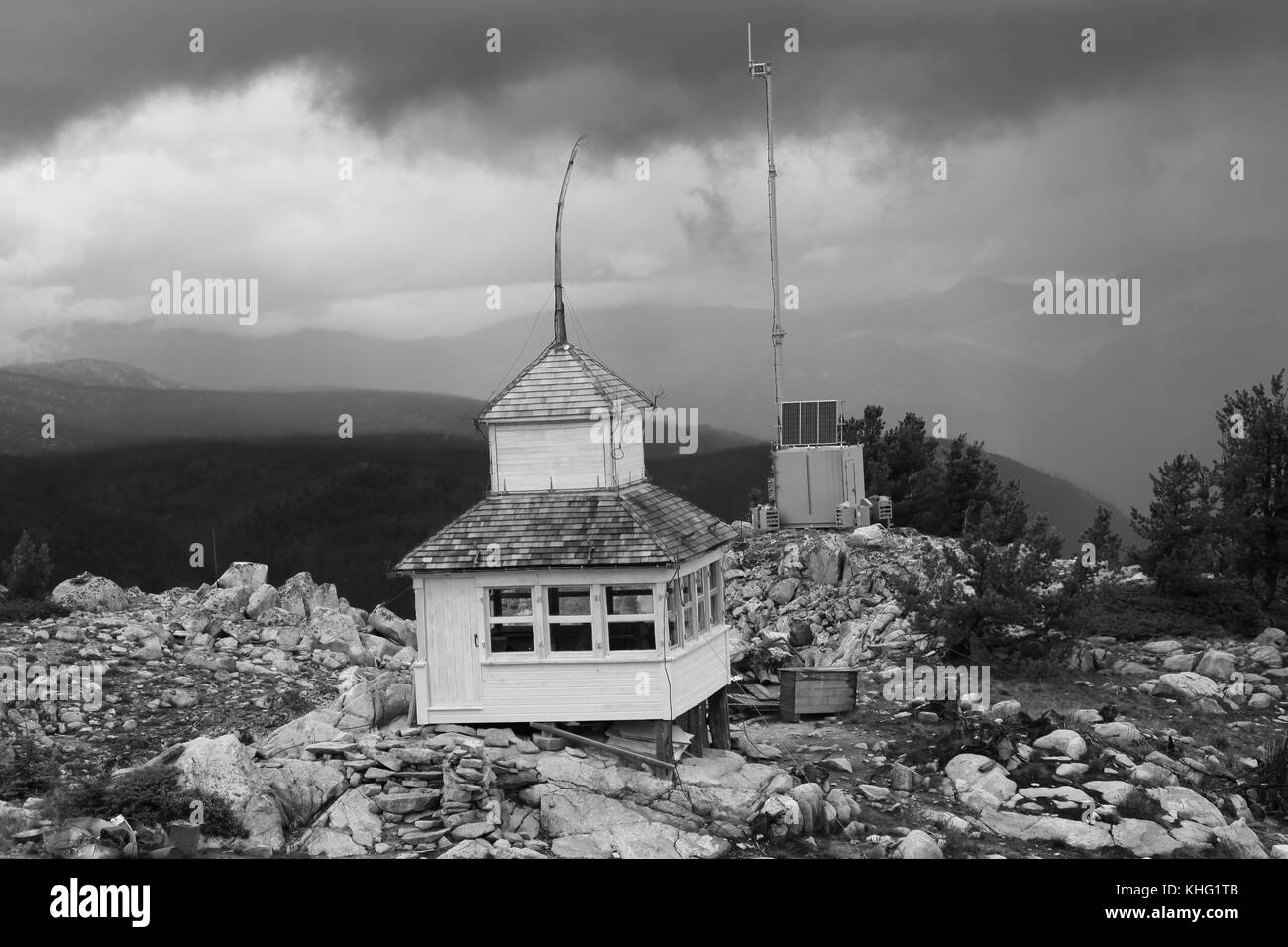 Ancienne caserne watcher cabin Banque D'Images