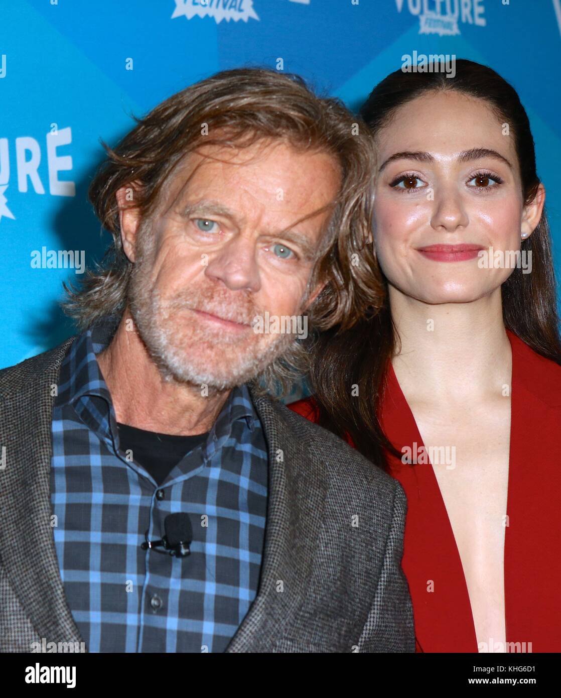 NEW YORK, NY - 21 MAI : William H. Macy, Emmy Rossum et Nancy Pimental prennent la parole sur scène au panel Shamless lors du festival Vulture 2017 aux Milk Studios le 21 mai 2017 à New York City People : William H. Macy, Emmy Rossum transmission Ref : MNC76 Banque D'Images