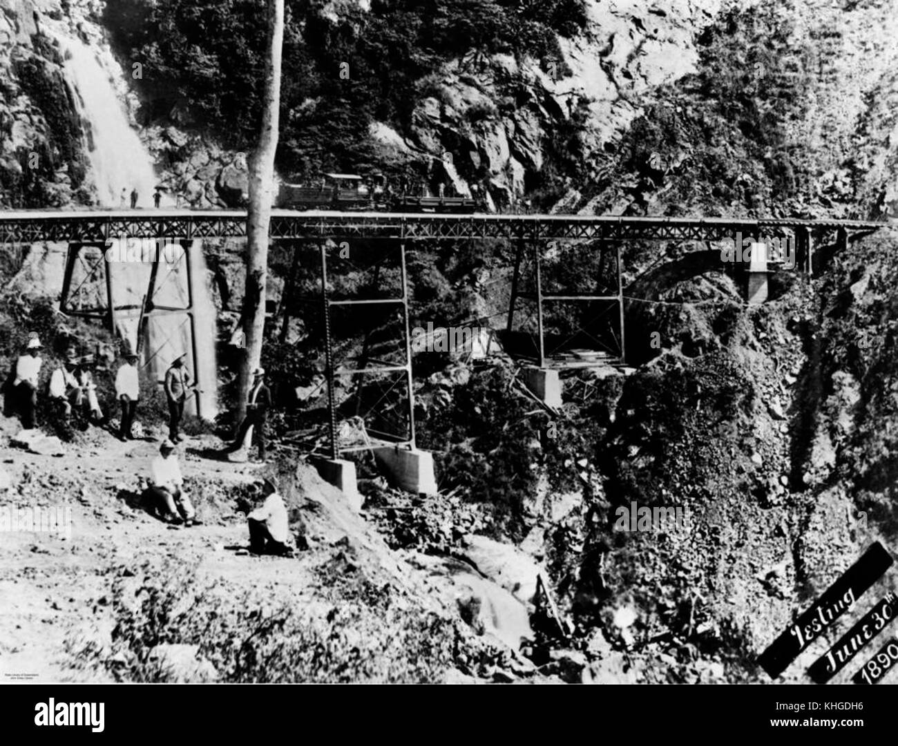 2109096 Test de la Stony Creek Bridge, district de Cairns, 1890 Banque D'Images