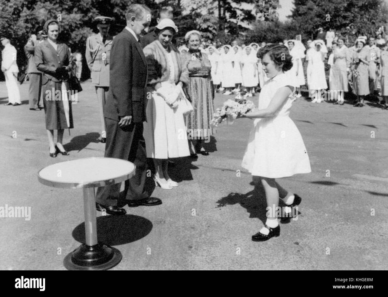 1193571 Fleurs pour la reine, Brisbane, 1954 Banque D'Images