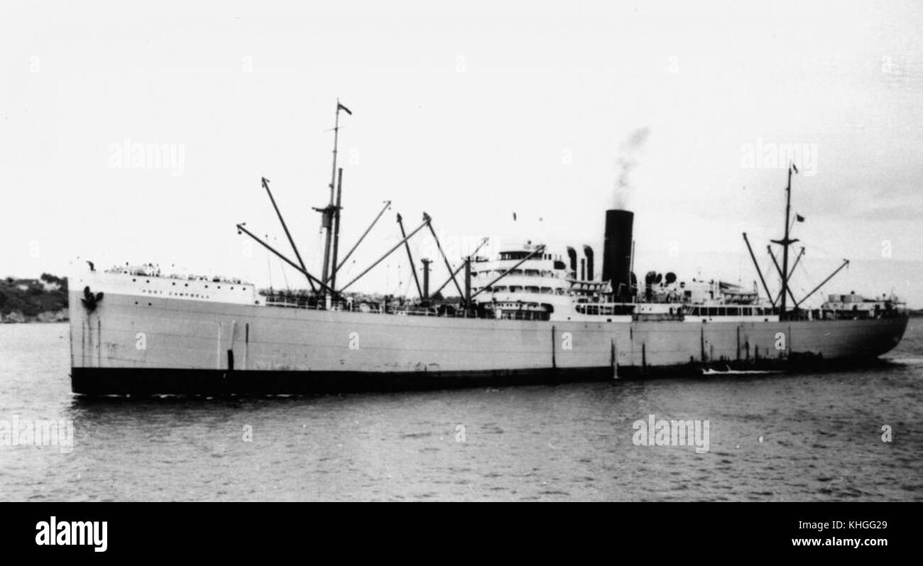 Cette image est liée au navire 'Port Campbell', documentant peut-être ses voyages ou son importance dans l'histoire maritime. Banque D'Images