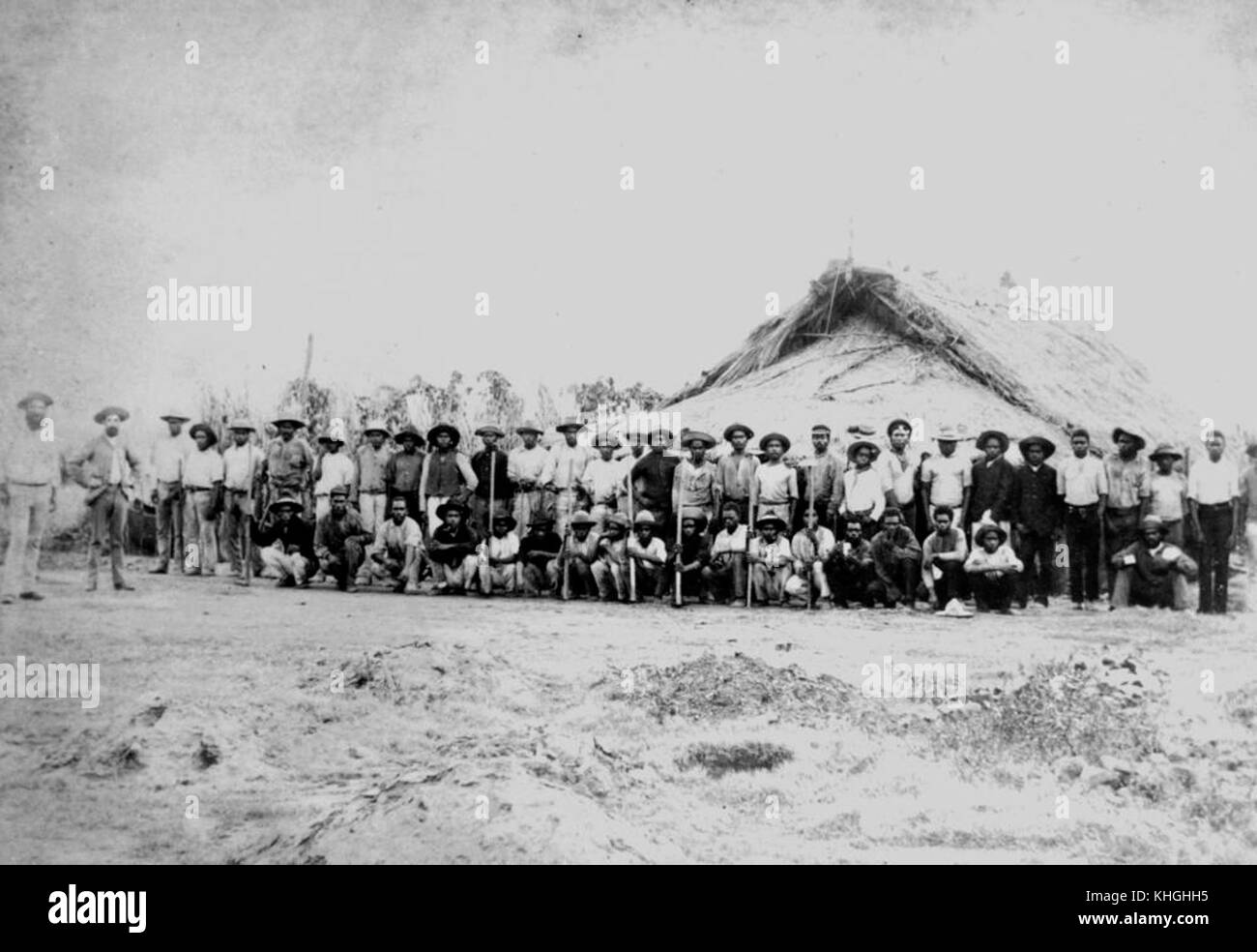 2102200 groupe de travailleurs des plantations de sucre à Ayr, ca. 1898 Banque D'Images
