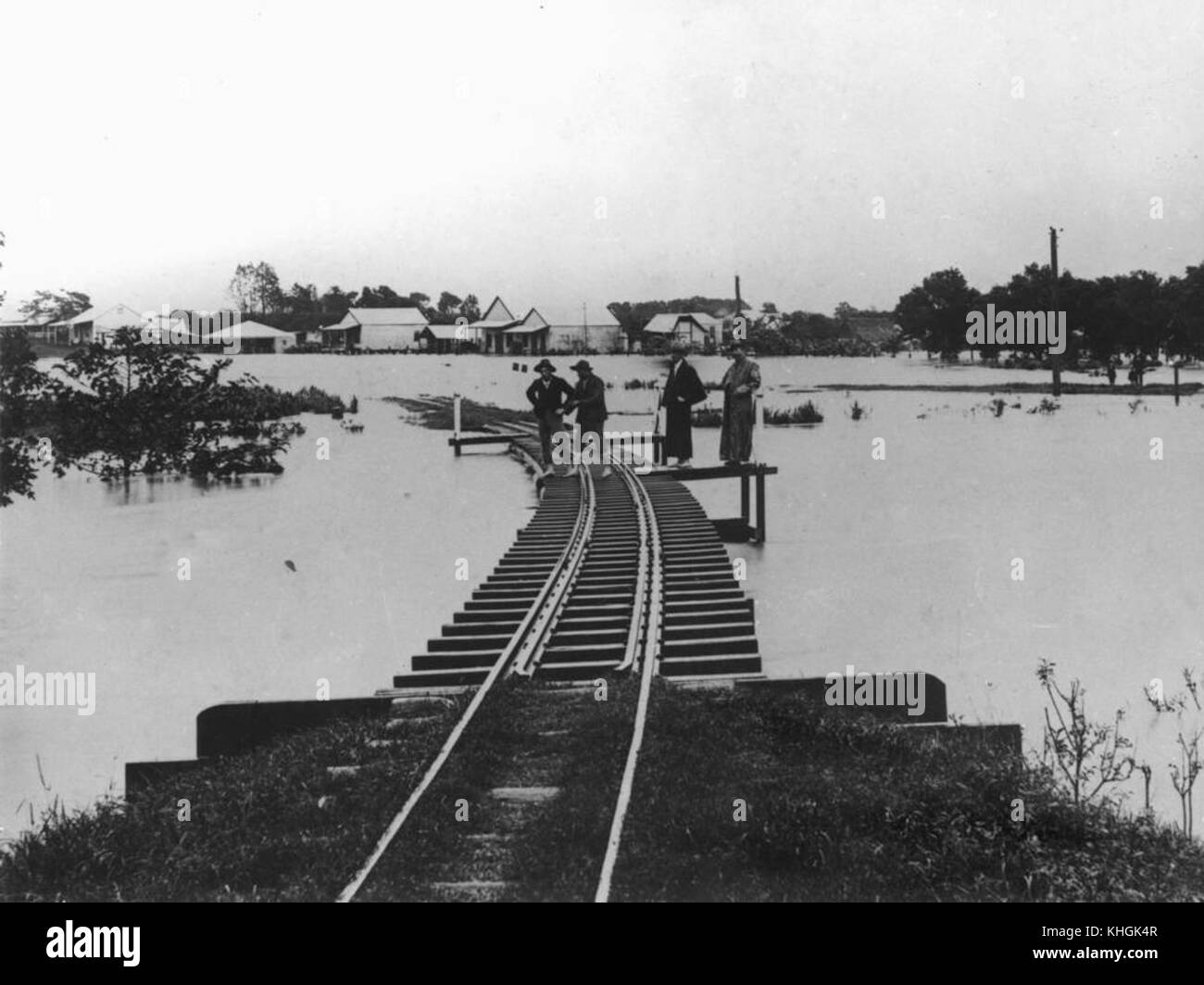 172079 Inondations dans Ingham autour de 1910 Banque D'Images