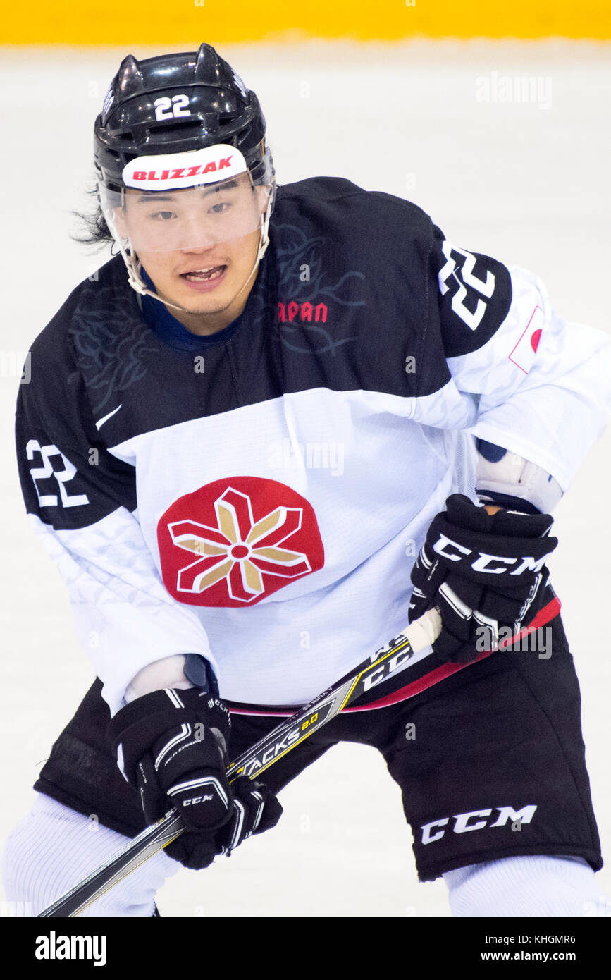 Budapest, Hongrie. 12 nov, 2017. ∫æ yuri terao (JPN) : euro hockey sur glace Défi de hockey sur glace Hongrie 2017 match entre la Hongrie 3-4 japon à tuske budapest à Budapest, Hongrie . Crédit : reiji nagayama/aflo/Alamy live news Banque D'Images