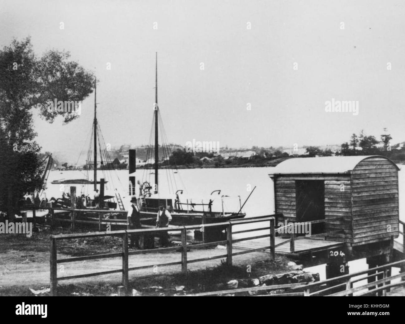170959 1, rue Edward Ferry Terminal, Brisbane, ca. 1888 Banque D'Images