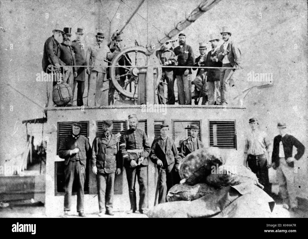 Le navire 'Kate' est montré dans cette image historique, offrant un aperçu de l'histoire maritime. La conception et l'objectif du navire représentent les progrès de l'ère dans la construction navale et les voyages maritimes. Banque D'Images