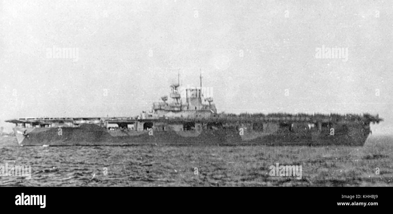USS Wasp (CV-7) au large de Guadalcanal 1942 Banque D'Images